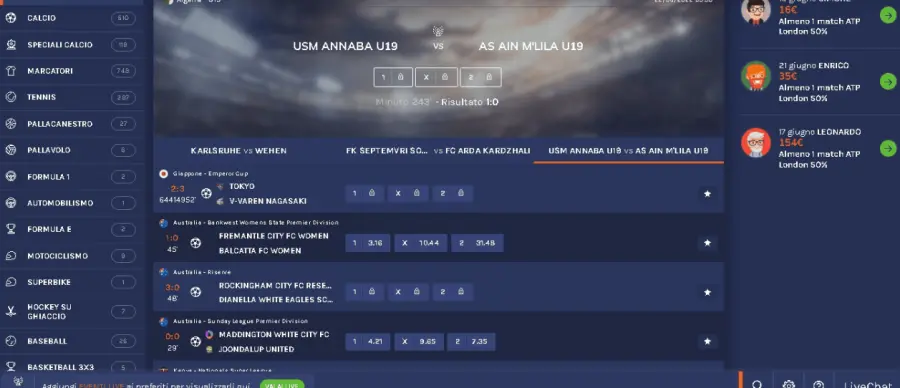 Gestionale sportitaliabet